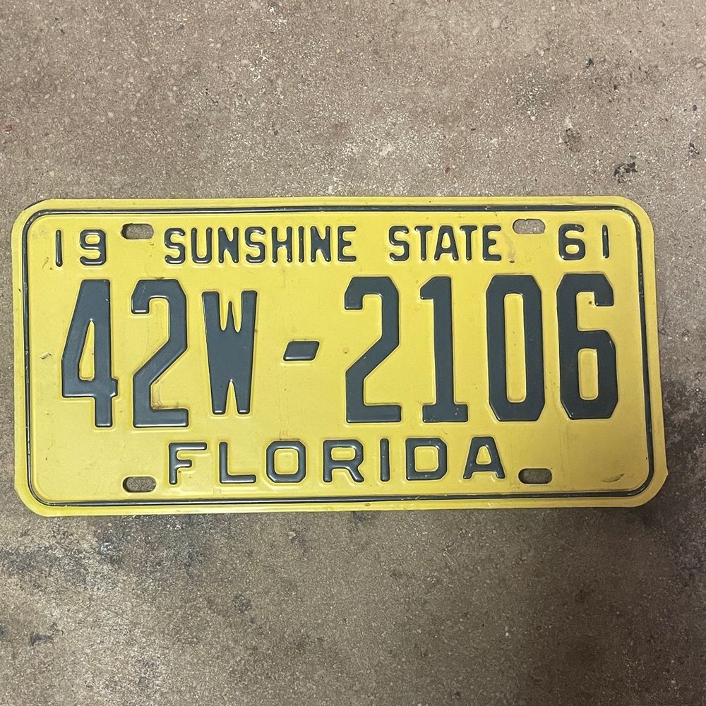 Vintage Florida License Plate